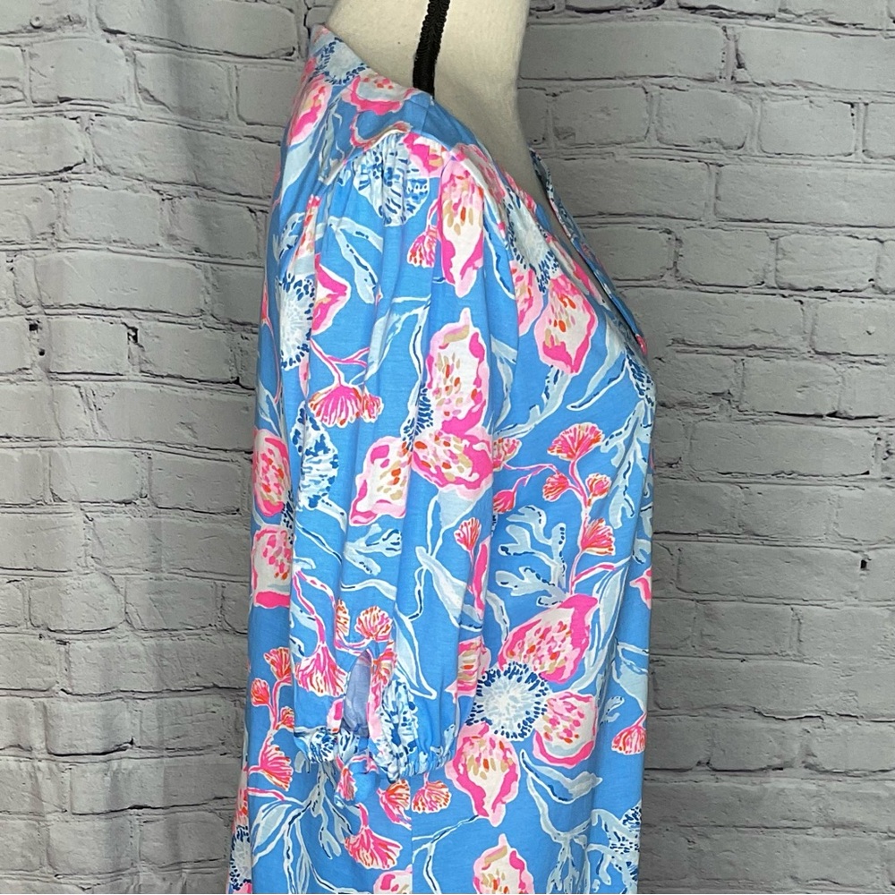 Lilly Pulitzer Easley Short Sleeve Dress Multi Bahamian Rhapsody Large NWT - Picture 13 of 16